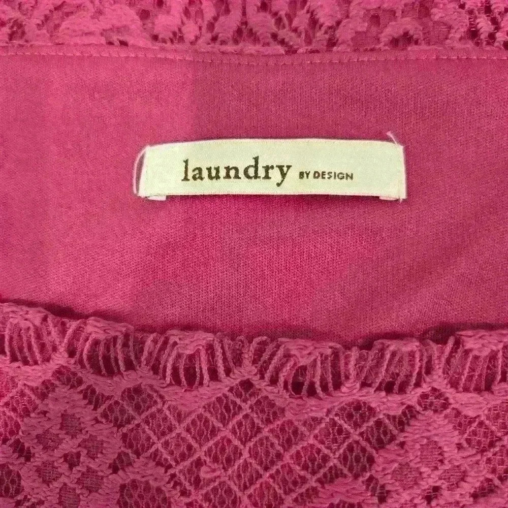 Laundry by Design Fuschia Bodycon Long Sleeve Dress Sz 8 Party/Cocktail - Picture 7 of 9